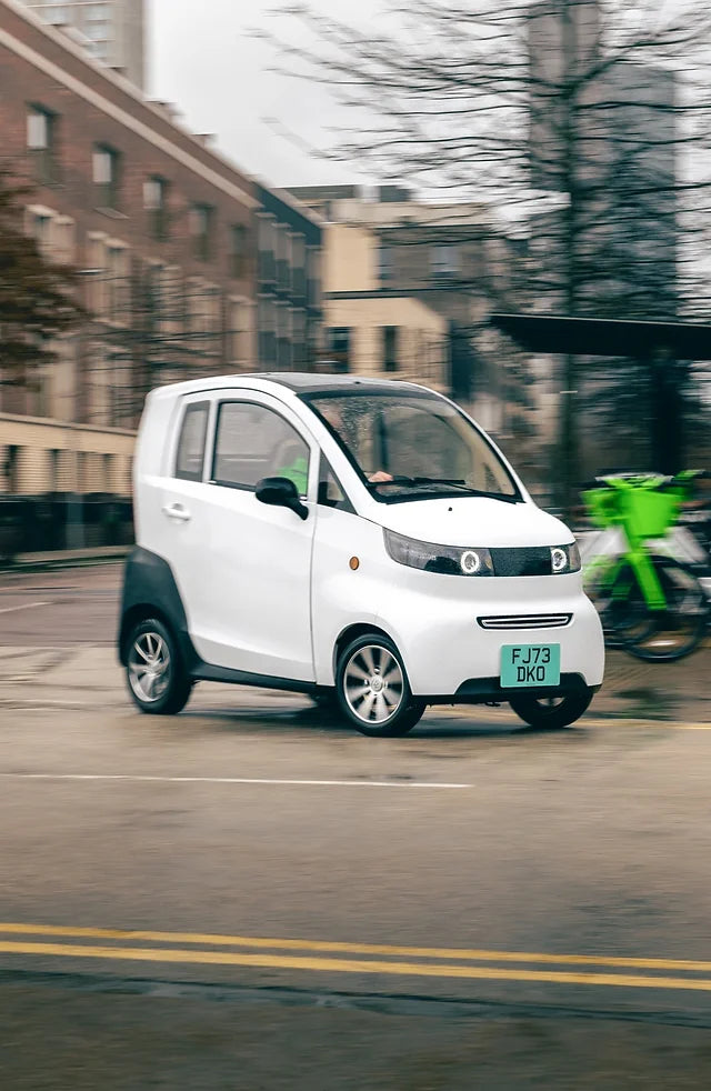 The Zero E-car side ways view