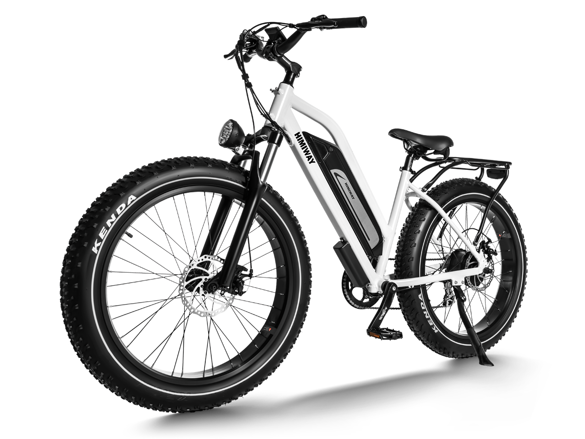 Himiway Cruiser Step-Thru Electric Bike - Ride With Versatility And Elegance- front side view