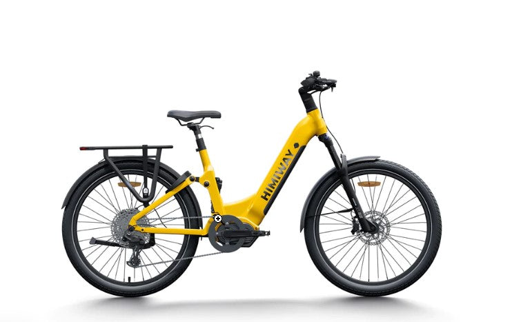 Himiway Urban Electric Commuter Bike A7 Pro yellow side view