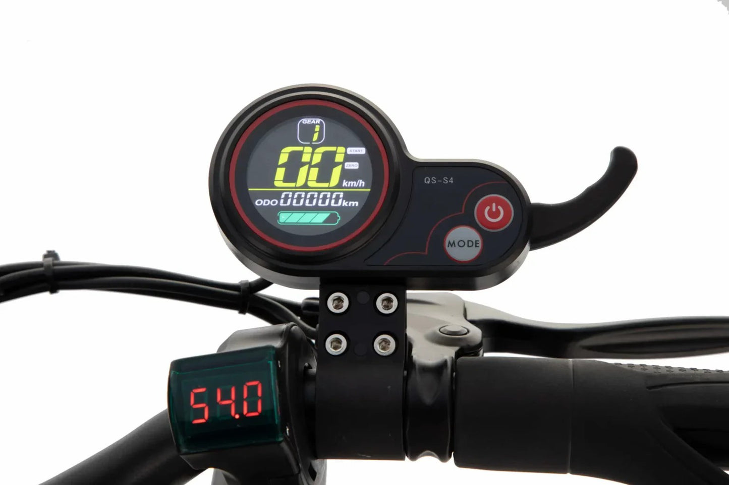 Display panel of Miniwalker MW10-DDM electric scooter showing speedometer.