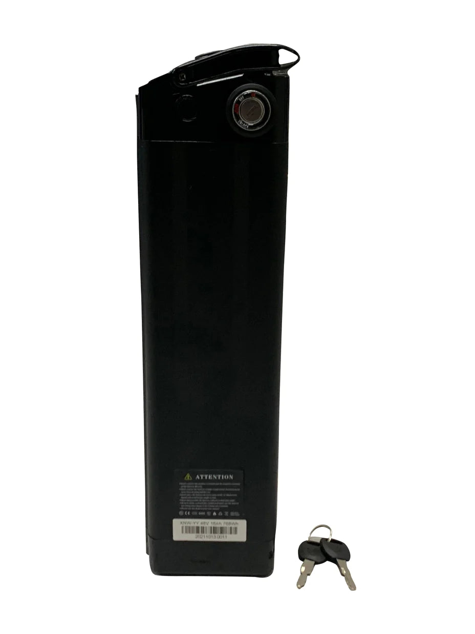 Powerful 36V/48V-10/13/16/18Ah Ebike Battery side view