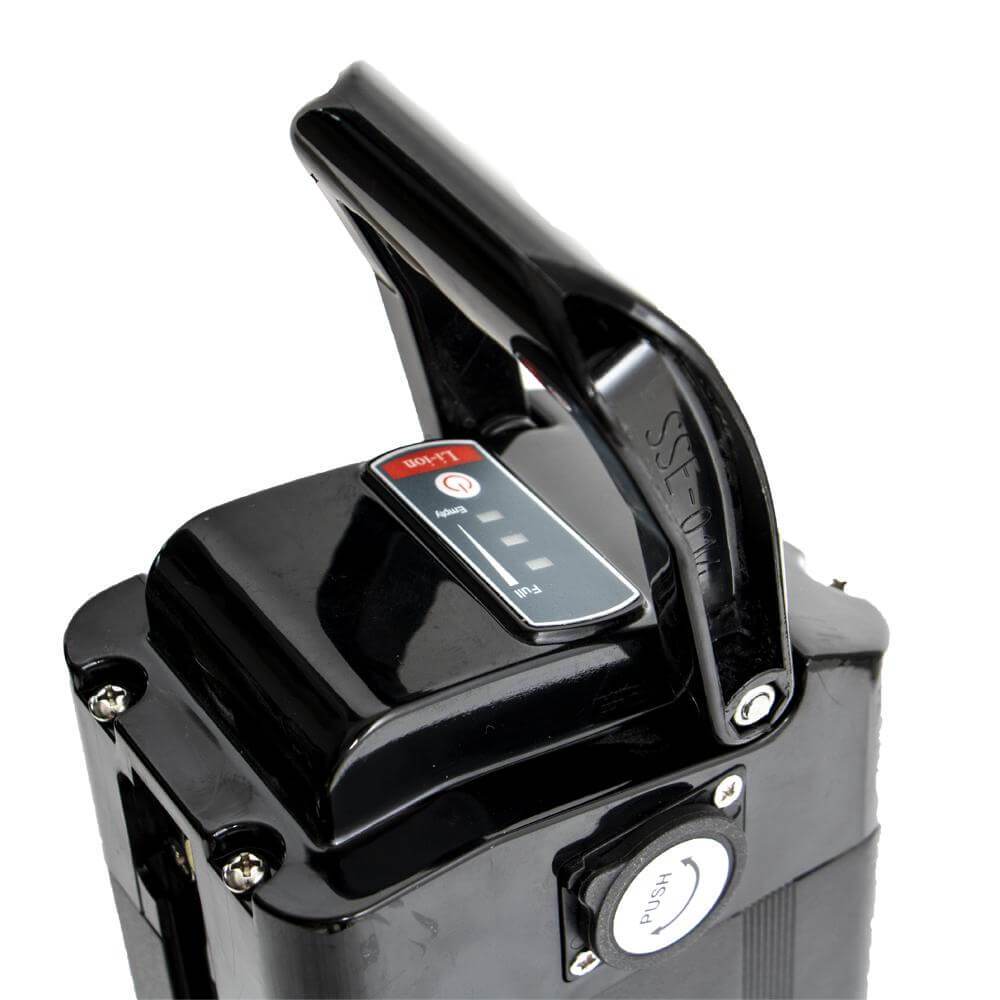 Powerful 36V/48V-10/13/16/18Ah Ebike Battery power meter with handle