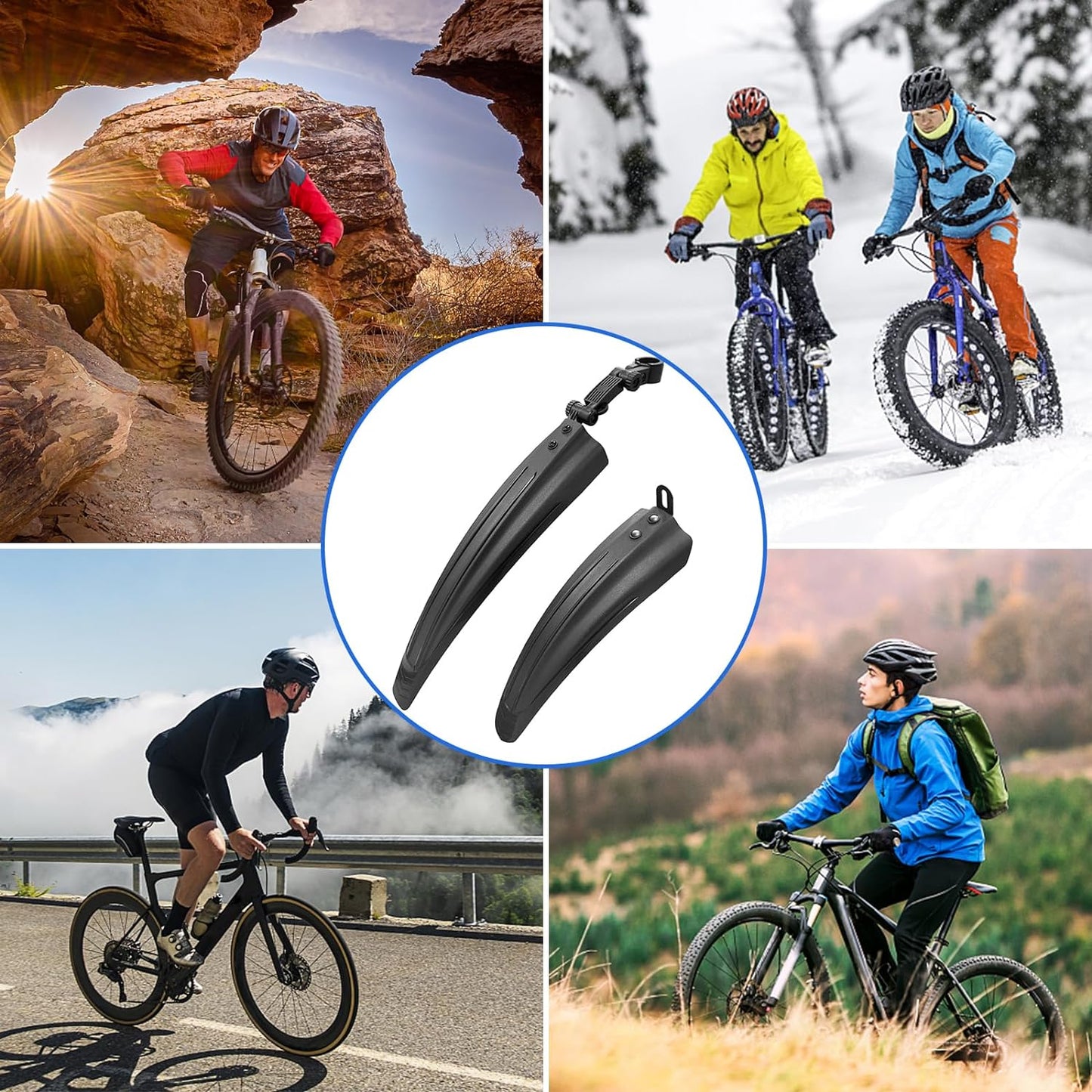 Mtb Mud Guard Adjustable Bike Fenders Universal Front/Rear Mud