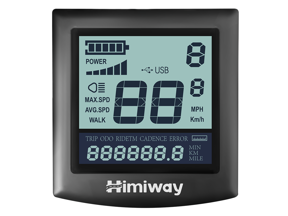 Himiway Cruiser Electric Fat Tire Bike - Best All Terrain ebike - Display