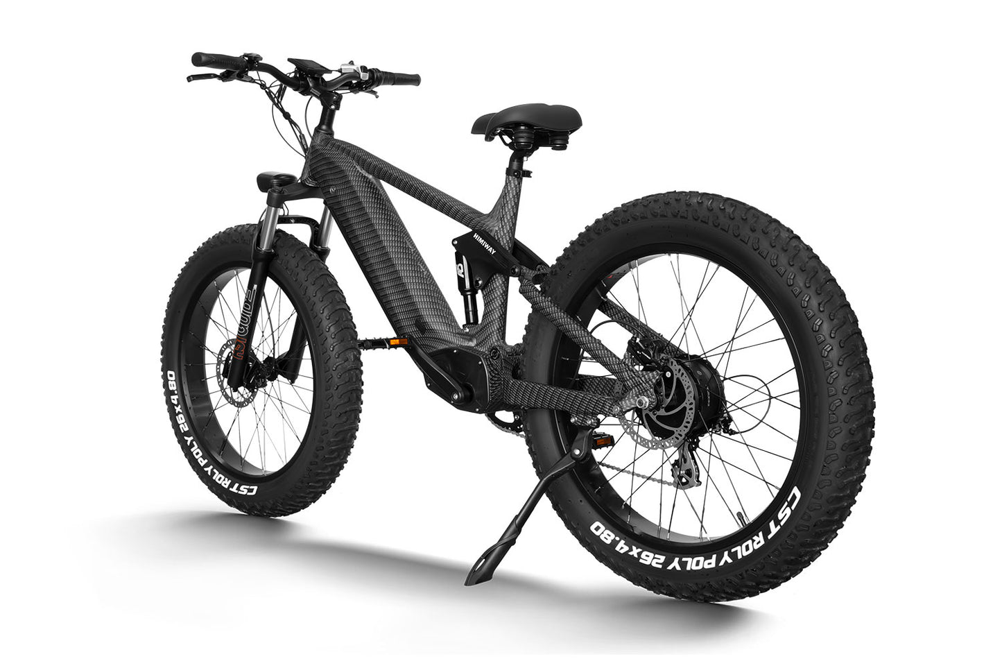 Himiway Cobra Electric Bike - King & Forest- black back side full view