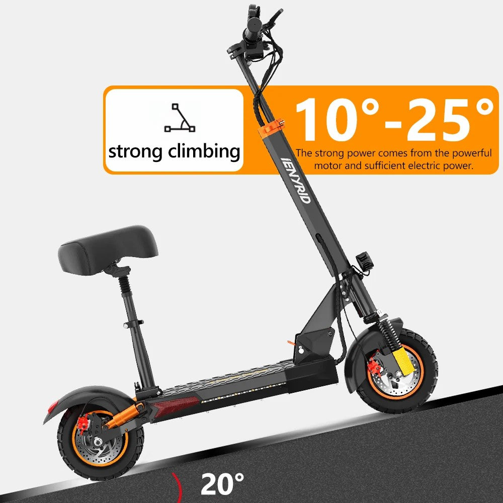 Ienyrid M4 Pro scooter with strong climbing power, suitable for steep urban hills.